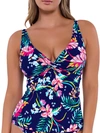 Sunsets Printed Forever Underwire Tankini Top In Island Getaway
