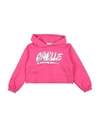 Gaelle Paris Babies' Gaëlle Paris Toddler Girl Sweatshirt Fuchsia Size 6 Cotton, Elastane In Pink