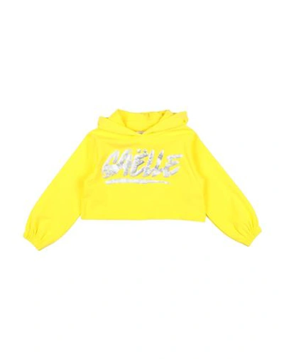 Gaelle Paris Babies' Gaëlle Paris Toddler Girl Sweatshirt Yellow Size 4 Cotton, Elastane