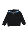 MARCELO BURLON COUNTY OF MILAN MARCELO BURLON NEWBORN BOY SWEATSHIRT BLACK SIZE 3 COTTON