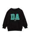 Daniele Alessandrini Babies'  Toddler Boy Sweatshirt Black Size 4 Cotton, Polyester