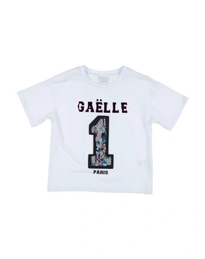 Gaelle Paris Babies' Gaëlle Paris Toddler Girl T-shirt White Size 6 Cotton, Elastane