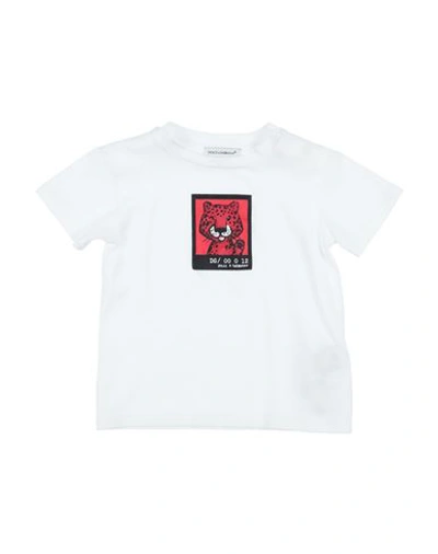 Dolce & Gabbana Babies'  Newborn Boy T-shirt White Size 3 Cotton