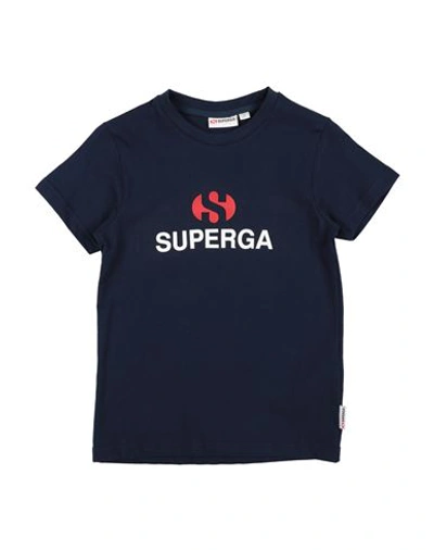 Superga Babies'  Toddler Boy T-shirt Navy Blue Size 7 Cotton