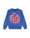 Neil Barrett Babies'  Toddler Boy Sweatshirt Bright Blue Size 6 Cotton