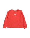 Vicolo Toddler Girl Sweatshirt Tomato Red Size 6 Cotton, Polyester In Tomato Red