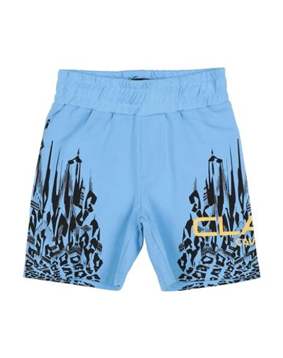 Roberto Cavalli Junior Babies'  Toddler Boy Shorts & Bermuda Shorts Pastel Blue Size 4 Cotton, Elastane
