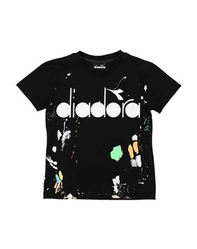 Diadora Babies'  Toddler Boy T-shirt Black Size 6 Cotton