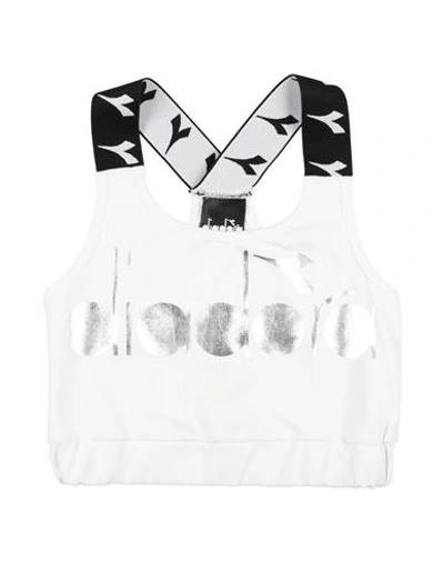 Diadora Babies'  Toddler Girl T-shirt White Size 6 Cotton, Elastane