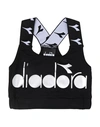 Diadora Toddler Girl T-shirt Black Size 6 Cotton, Elastane In Black