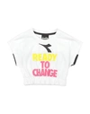 Diadora Toddler Girl T-shirt White Size 4 Cotton In White