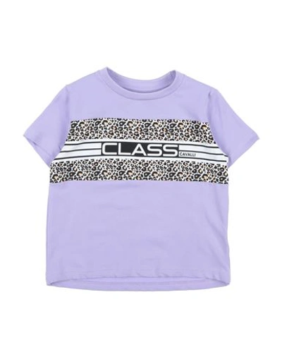 Cavalli Class Babies'  Toddler Boy T-shirt Lilac Size 6 Cotton, Elastane In Purple