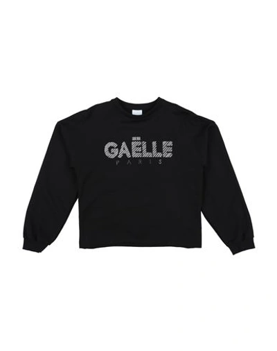 Gaelle Paris Babies' Gaëlle Paris Toddler Girl Sweatshirt Black Size 6 Cotton, Elastomultiester