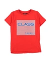 Cavalli Class Toddler Girl T-shirt Red Size 6 Cotton, Elastane In Red