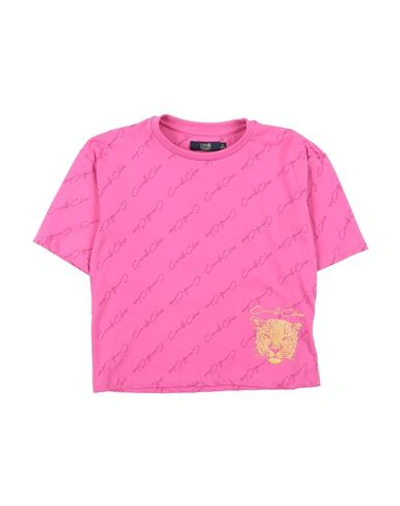 Cavalli Class Babies'  Toddler Girl T-shirt Fuchsia Size 4 Cotton, Elastane In Pink