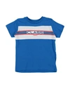Cavalli Class Toddler Boy T-shirt Azure Size 6 Cotton, Elastane In Blue