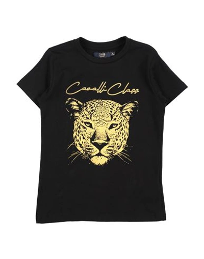 Cavalli Class Babies'  Toddler Girl T-shirt Black Size 6 Cotton, Elastane