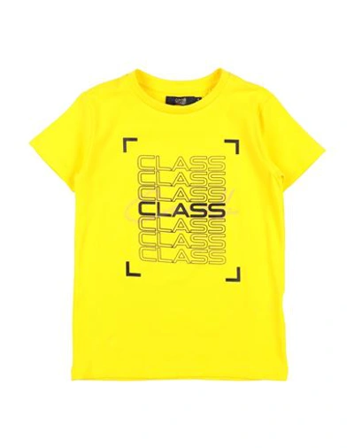 Cavalli Class Babies'  Toddler Girl T-shirt Yellow Size 4 Cotton, Elastane