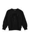Versace Young Babies'  Toddler Girl Sweatshirt Black Size 6 Cotton, Elastane
