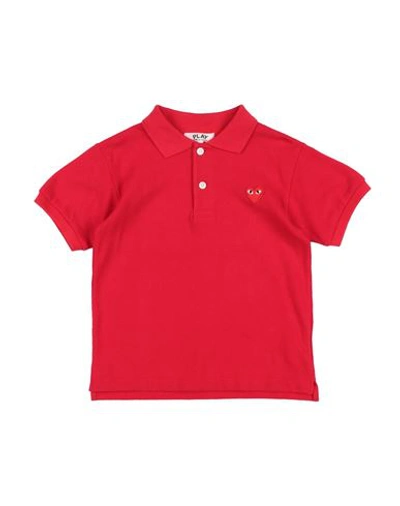 Comme Des Garçons Play Babies'  Toddler Boy Polo Shirt Red Size 6 Cotton