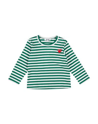Comme Des Garçons Play Babies'  Toddler Boy T-shirt Green Size 4 Cotton