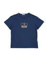 Dolce & Gabbana Babies'  Toddler Boy T-shirt Navy Blue Size 7 Cotton