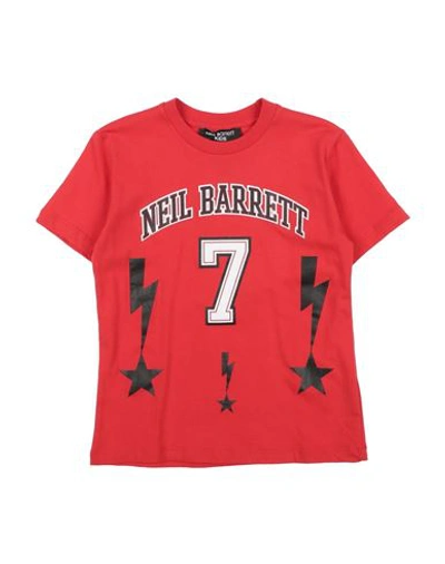 Neil Barrett Babies'  Toddler Boy T-shirt Red Size 6 Cotton