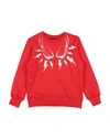 Neil Barrett Babies'  Toddler Boy Sweatshirt Red Size 6 Cotton