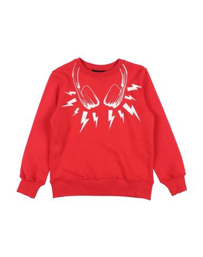 Neil Barrett Babies'  Toddler Boy Sweatshirt Red Size 6 Cotton