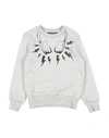 Neil Barrett Babies'  Toddler Boy Sweatshirt Light Grey Size 6 Cotton