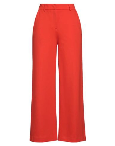 Liviana Conti Woman Pants Tomato Red Size 4 Viscose, Polyamide, Elastane