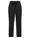 Alysi Woman Pants Black Size 10 Linen, Viscose, Elastane
