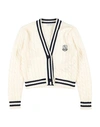 DOLCE & GABBANA DOLCE & GABBANA TODDLER GIRL CARDIGAN IVORY SIZE 6 VIRGIN WOOL, POLYESTER, VISCOSE