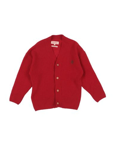 The Animals Observatory Babies'  Toddler Boy Cardigan Red Size 6 Wool, Polyamide