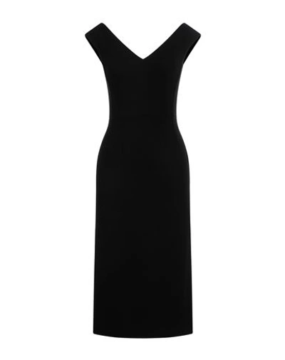 Dolce & Gabbana Sleeveless Solid-colored V-neck Dress In Black