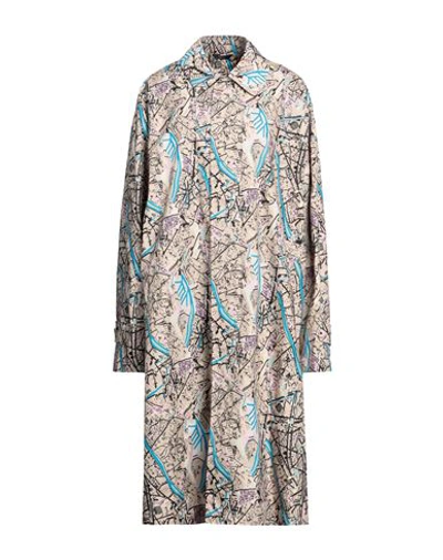 Fendi Woman Overcoat Beige Size 14 Polyester