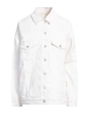 GIVENCHY GIVENCHY WOMAN DENIM OUTERWEAR IVORY SIZE S COTTON, ELASTANE