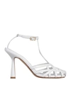 Aldo Castagna Woman Sandals White Size 5 Soft Leather In White
