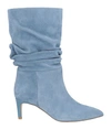 Paris Texas Slouchy Leather Boot In Blue