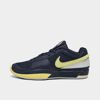 Nike Ja 1 Basketball Shoes Size 13.0 In Midnight Navy/football Grey/light Laser Orange