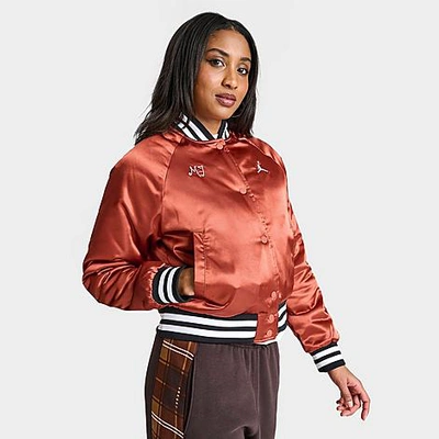 Nike Jordan Women's Varsity Jacket In Dusty Peach