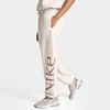 Nike Women's Sportswear Oversized Logo Phoenix Fleece Jogger Sweatpants In Light Orewood Brown/smokey Mauve/sail