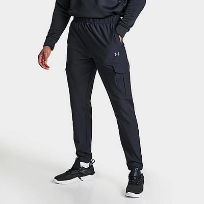 Under Armour Men's Woven Cargo Jogger Pants In Black/castlerock