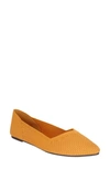Mia Women's Corrine Ballet Knit Flats In Mustard