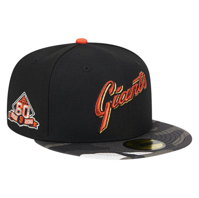 New Era Black San Francisco Giants Metallic Camo 59fifty Fitted Hat
