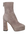 Lola Cruz Woman Ankle Boots Khaki Size 7 Soft Leather In Beige