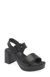 Naot Kayla Sandal In Rumba Leather In Jet Black Leather