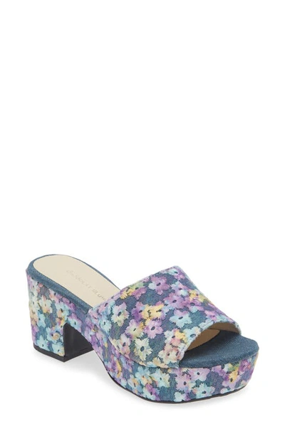 Chocolat Blu Gilsa Platform Sandal In Denim Floral