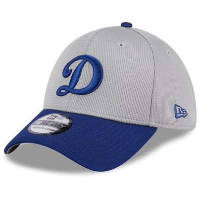 New Era Grey Los Angeles Dodgers 2024 Batting Practice 39thirty Flex Hat