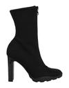 ALEXANDER MCQUEEN ALEXANDER MCQUEEN SLIM TREAD ANKLE BOOTS WOMAN ANKLE BOOTS BLACK SIZE 8 ELASTANE, POLYESTER
